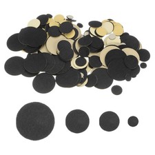 Round Adhesive Felt Set, 12/20/25/40mm Craft Stickers Non-Woven Fabric Black