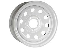 14x6 White Modular Trailer Rim Bp 5x4.5 Et 0 Cb 3.19 1870lbs