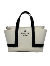 LANVIN en Bleu Handbag Canvas IVO Used