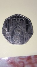 2023 UNCROWNED KING CHARLES III CORONATION 50P PENCE COIN really rare 