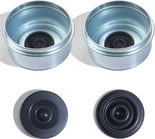 Pack of 4 Grease Caps, 2.72", with Rubber Plugs for 8 Lug Hub, Trailer Axles