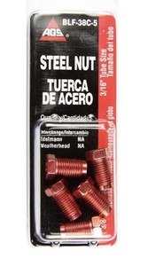 Tube Fitting Steel Nuts Metric AGS BLF-38C-5( Pack of 5)