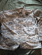 Acu Digital Camouflage Combat Jacket Shirt Large Long