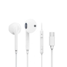 Wired Type-C Earphones With Built-In Microphone, Call Function, Volume Control,