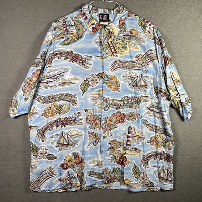 Vintage Jimmy Buffett Shirt Mens XL Hawaiian A Salty Piece Of Land 2005 Tour