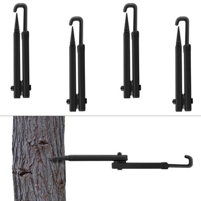 RMERVE 4 Pack 13 Inches Tree Stand Bow Hanger Hooks for Hunting black 