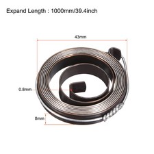 Sourcing Map Drill Press Spring Drill Press Quill Feed Return Coil Spring Assembly Spring Steel Chemical Blackening Finish 1540mm Expand Long 53 X 10 X 0.8mm 2 Pcs