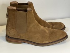 Clarks Clarkdale Chelsea Ankle Boot Mens US 12 M Whiskey Brown Suede Crepe
