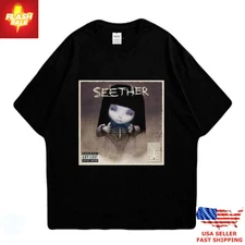 Seether Skeleton Girl T-Shirt Halloween 2025 Gothic Rock Creepy Aesthetic