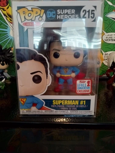 Funko Pop! DC Heroes- Superman #1 (2017 Fall Con) VAULTED +free protector
