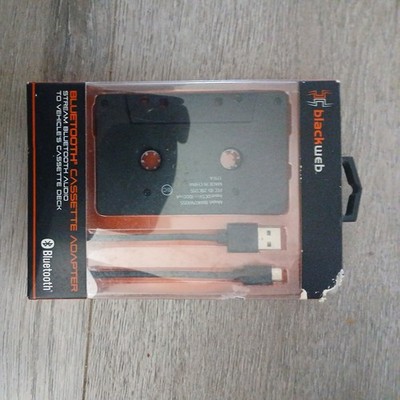 Blackweb Bluetooth Cassette Adapter BWA19WI055 Wireless USB Charger Cable NOB