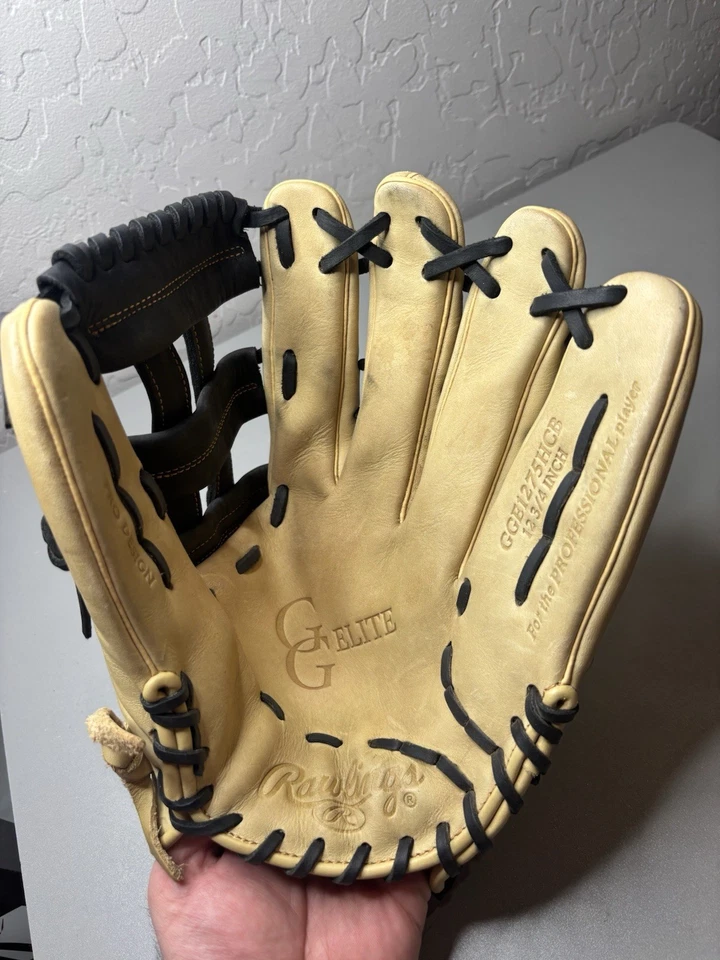 Guante de béisbol profesional Rawlings Gold Glove Elite-12 3/4 pulgadas-GGE1275HCB DERECHO Foto 2 de 4