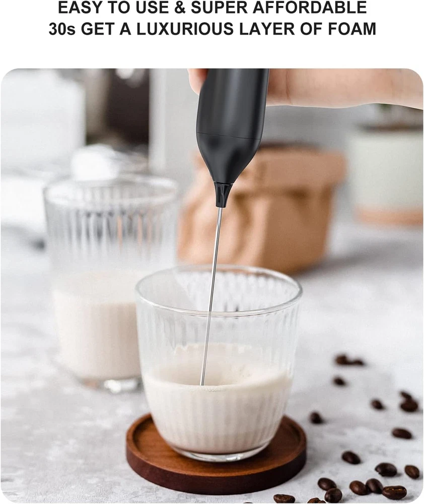 Milk Frother Handheld,  Rechargeable Frother for Coffee, Electric Whisk Drink Mi