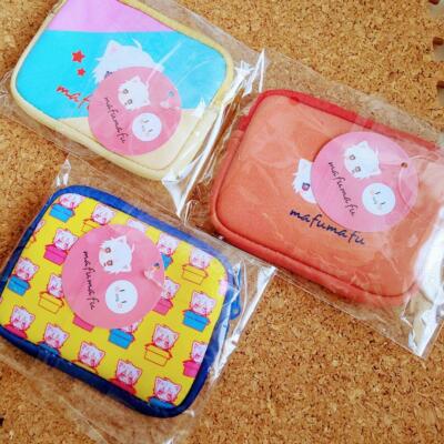 Mafumafu Multi Mini Pouch Case 4 Set Blue Yellow Orange Mafuteru