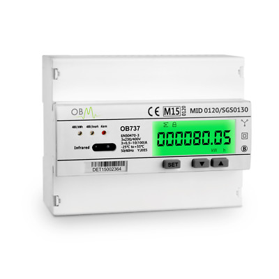 OB737 Multifunktions 3 Phasen 100A MID Modbus Messgerät