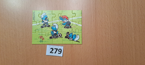 Puzzle Fußballschlpmpfe 1988, Ecke unten links. Top Zustand