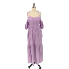 Universal Thread Cold Shoulder Midi Dress Purple S bohemian cottagecore summer