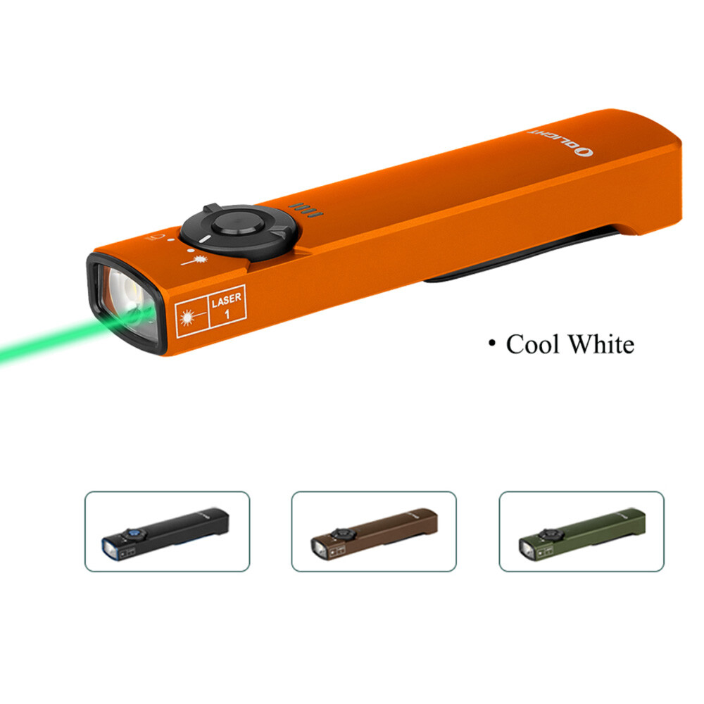 Olight Arkfeld Flat Flashlight Green Laser & White Light 1000