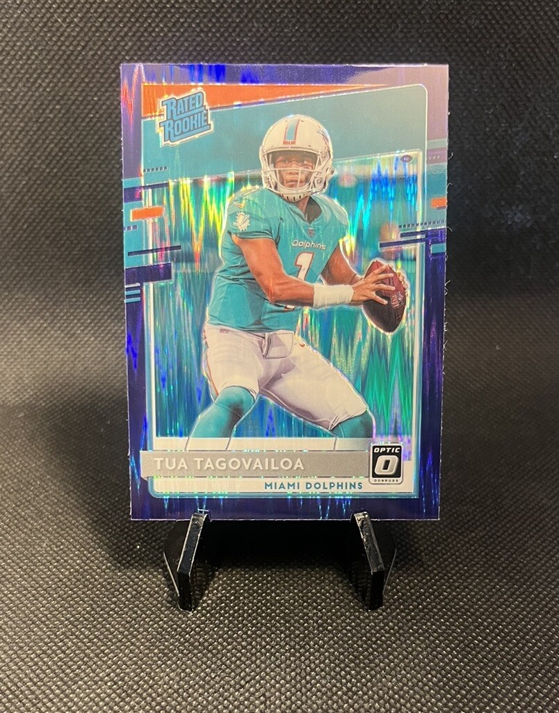 Tua Tagovailoa 2020 Donruss Optic Purple Shock Rated Rookie Card 152 RC Prizm