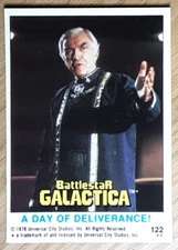 1978 Battlestar Galactica U.K Edition Card 122 A DAY OF DELIVERENCE