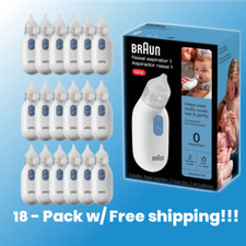 Braun Electric Nasal Aspirator - Mucus Remover FSA and HSA Eligible - 18 Pack