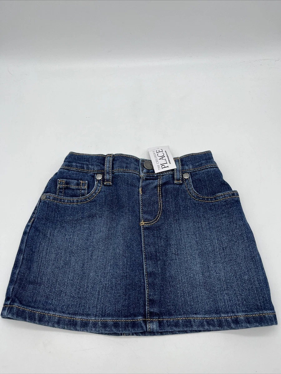 The Children s Place Girls 4T Shirt Jean Skirt With Built In