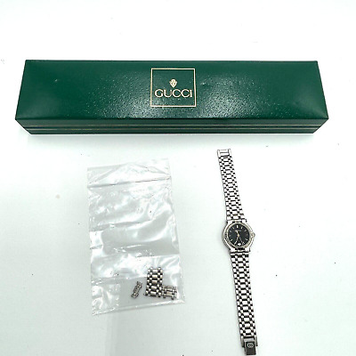 GUCCI グッチ 腕時計 9100L Gucci 9100L WRISTWATCH Quartz Stainless Steel Black Silver
