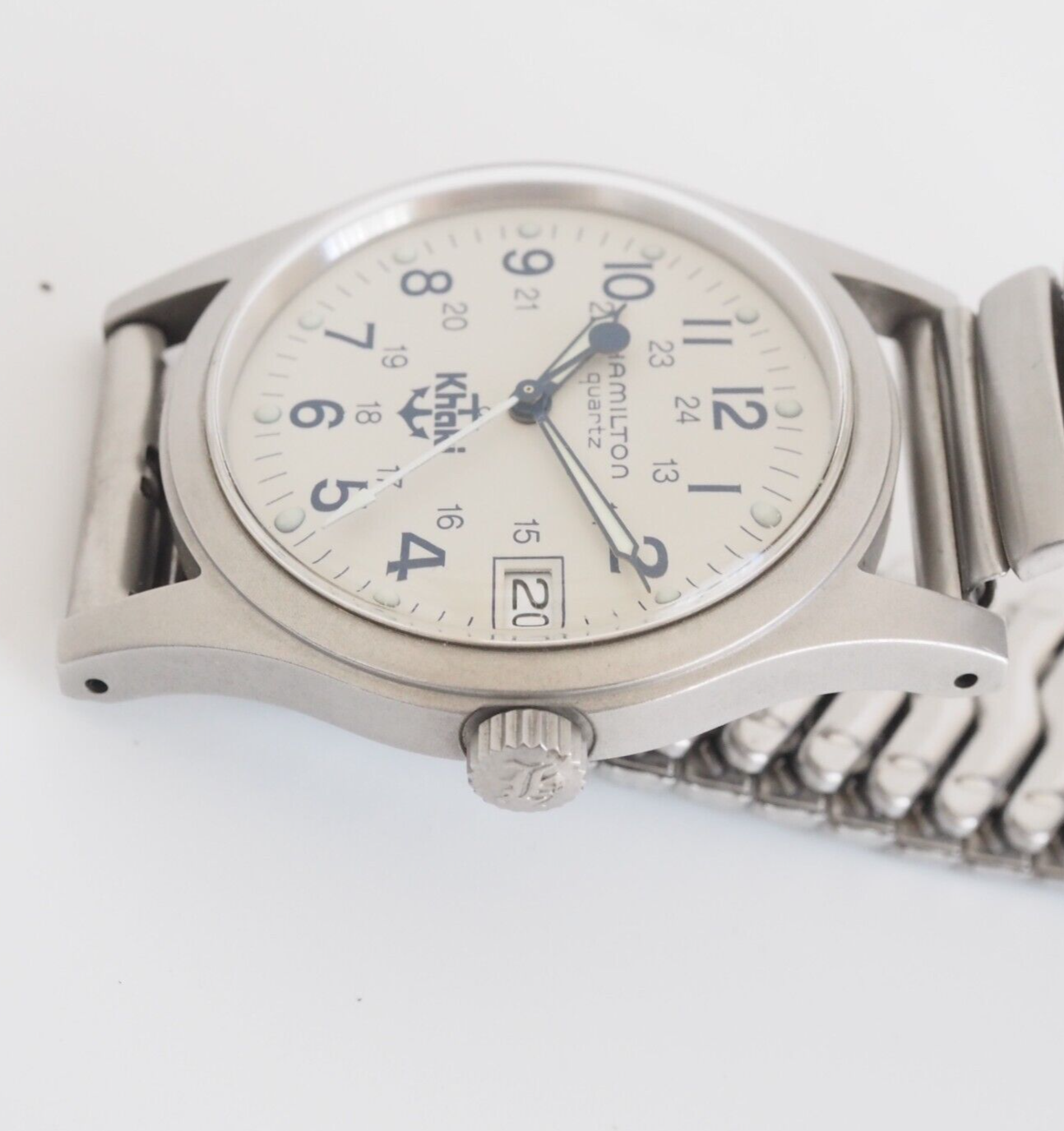 Hamilton+Khaki+White+Men%27s+Watch+-+9797 for sale online | eBay