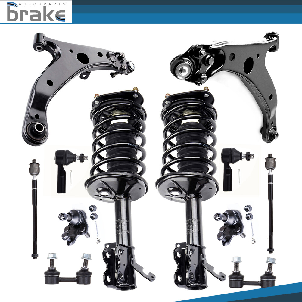 Chevy GEO Prizm Toyota Corolla Front Suspension Kit – Struts Springs Control Arms Tie Rods  