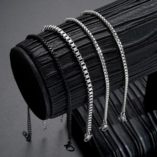 4Pcs Stainless Steel Cuban Chain Bracelets Men Silver Adjustable Jewelry - Picture 12 of 24