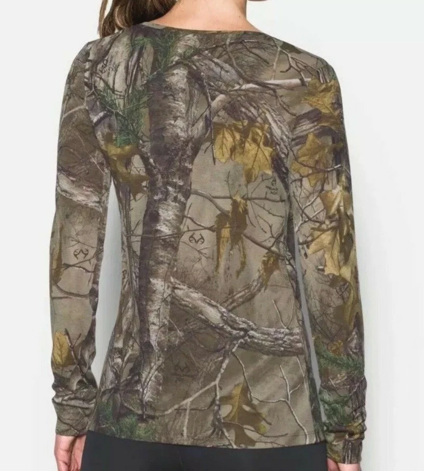 Womens Under Armour UA 1298753-946 Threadborne Realtree AP T-Shirt Camo 2XL - Image 2 of 3