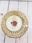 FLOATING PINK ROSE ROYAL STAFFORD TEA CUP & SAUCER  HEAVY GOLD ENGLAND TEACUP