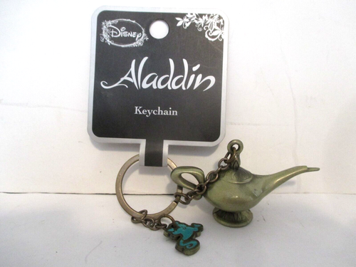 DISNEY LOUNGEFLY ALADDIN LAMPE MAGISCHE LAMPE 3D SCHLÜSSELANHÄNGER SCHLÜSSELANHÄNGER + GENIE CHARM NEU MIT ETIKETT