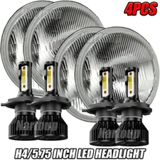 4Pcs 5-3/4 5.75" Round LED Headlights HI-LO Beam For 1958-1974 Chrysler Imperial