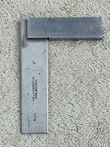 L.S. Starrett No.55 Precision Square Bevel Blade Hardened Edge 3” Machinist Tool