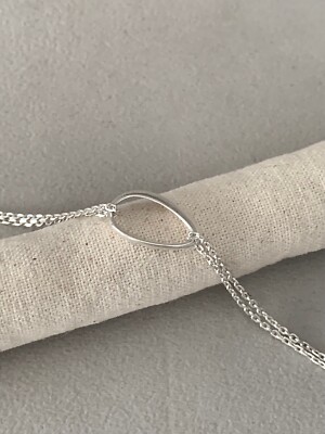 Bracelet Chaîne Forçat Double Anneau Ovale – Argent Massif 925/1000, Neuf