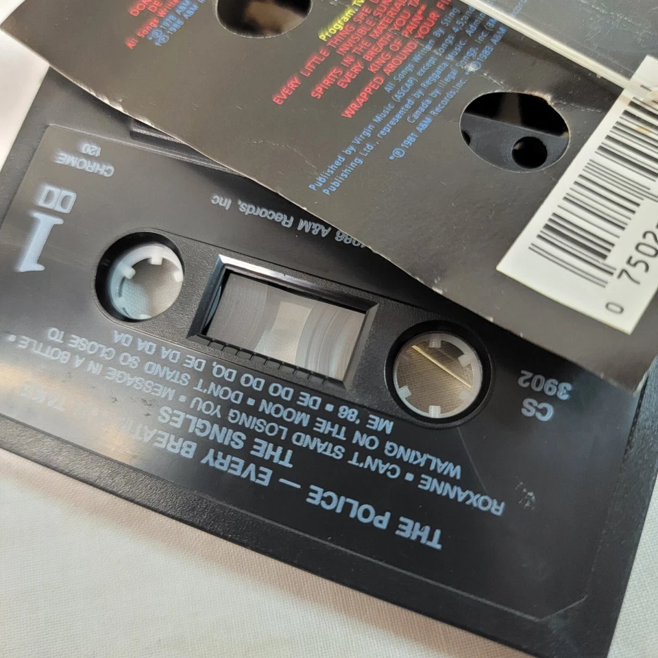 The Police Lot Of 2 Vintage Cassette Tapes Zenyatta Mondatta Every Breath U Take - Image 3 of 4