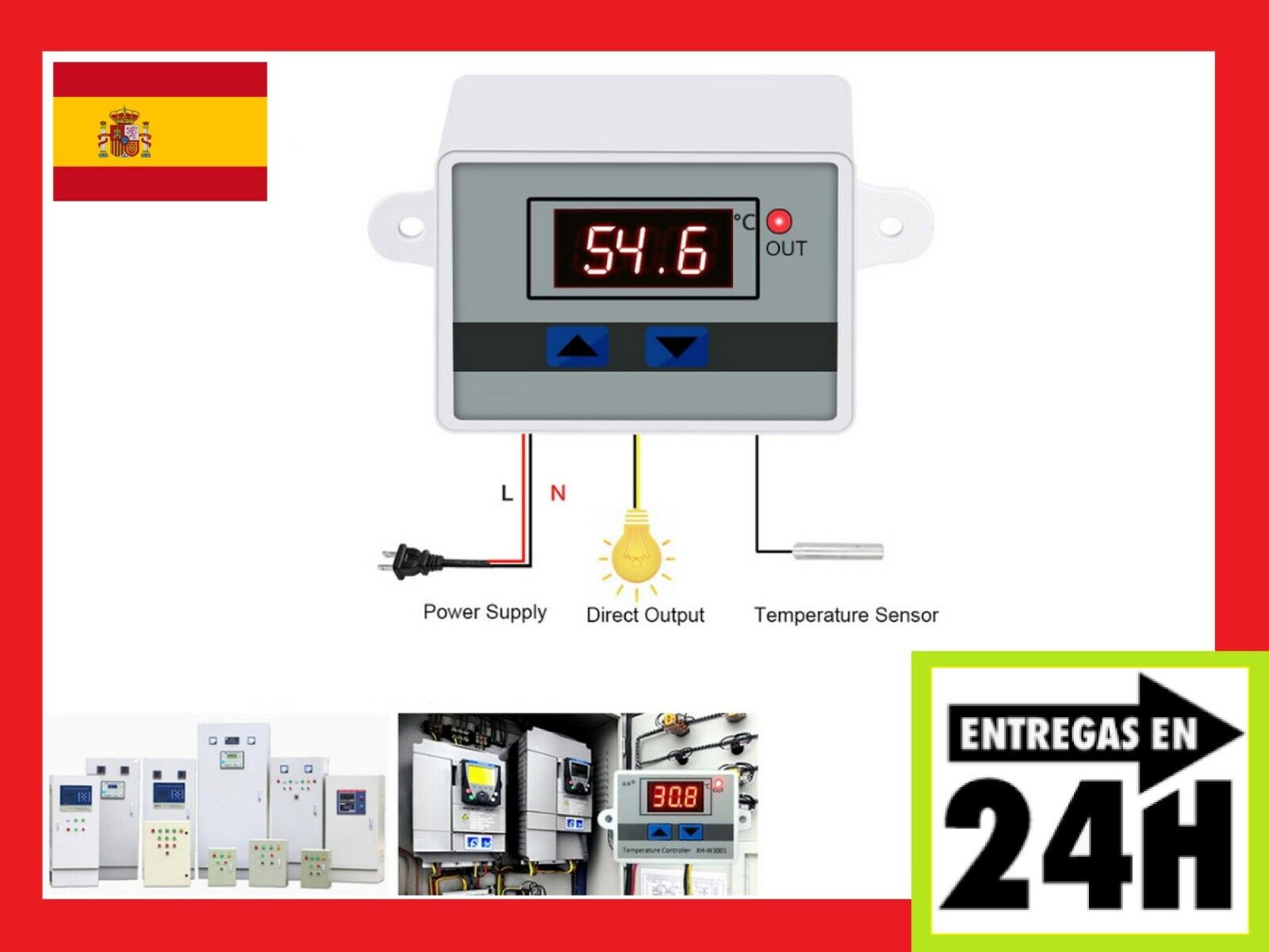Termostato Digital 220v Programación rápida incubadora controlador temperatura