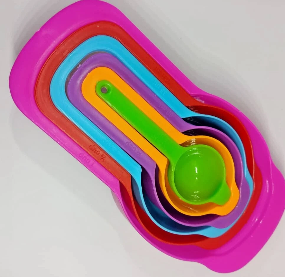 6 Pieces Colorful Kitchen Measuring Cups Set Cooking Tool Plastic
