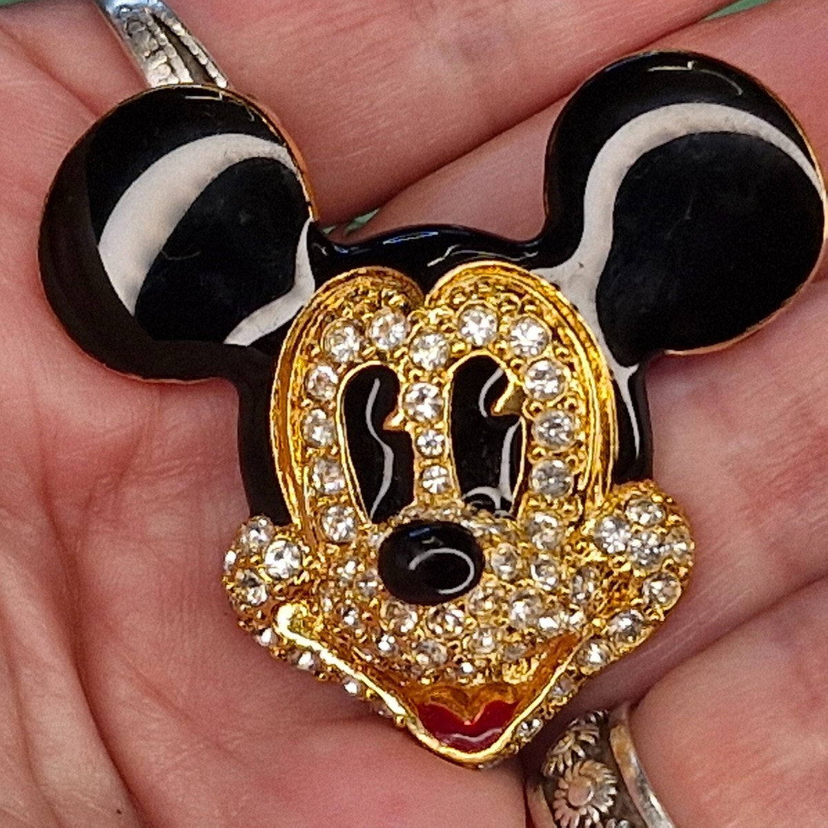 Authentic Walt Disney Vintage Napier Mickey Mouse Brooch Pin 