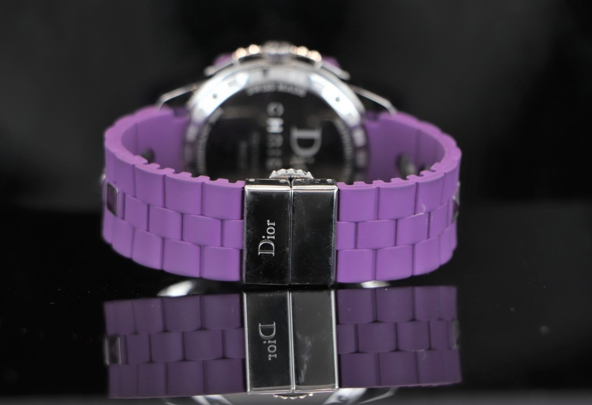 Dior crystal CD143112 Circle Diamond purple Dial Quartz Ladies Watch_949018 Dior Dior CD143112 Crystal Circle Diamond Quartz Ladies  main image 3