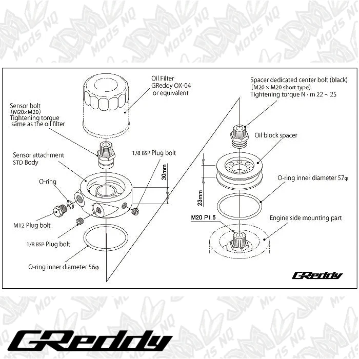 GReddy 23mm Optional Spacer for Oil Filter Block / Sensor Adapters - M20x M20 - Image 4 of 4