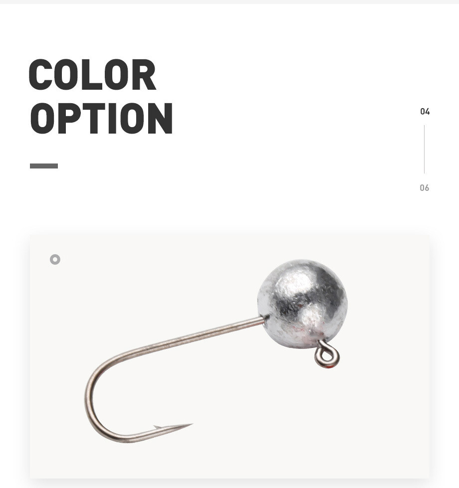 50PCS 1/32 1/16 1/8 1/6 1/4 oz Unpainted Lead Jig Heads Fishing