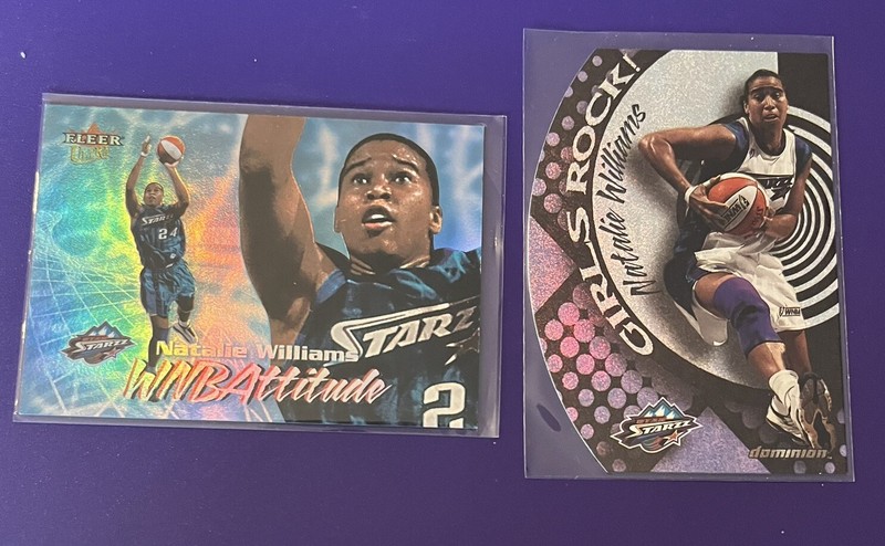 2000 Fleer Natalie Williams “Girls Rock” & “WNBAttitude” SSP Holo Inserts