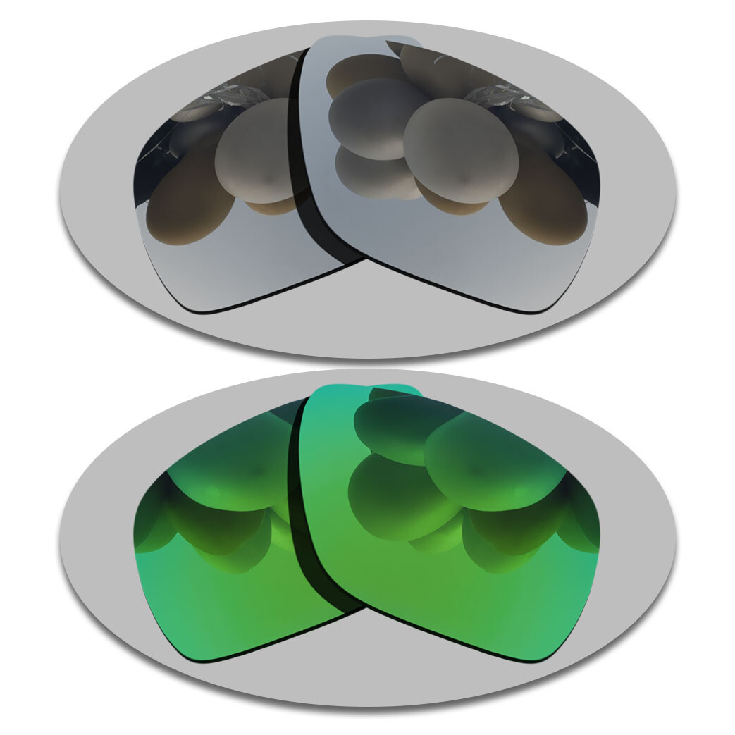 Silver&Green Polarized Lenses Replacement For-Carrera Grand Prix 2 t4090