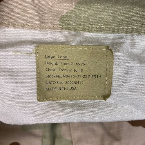 US Air Force Desert Camo Combat Jacket L Military Tactical DCU Uniform USCENTAF - Picture 8 of 15