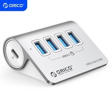 ORICO USB Hub with 4 USB A Ports 5Gbps USB C Hub w 1.64Ft Cable for All MacBooks