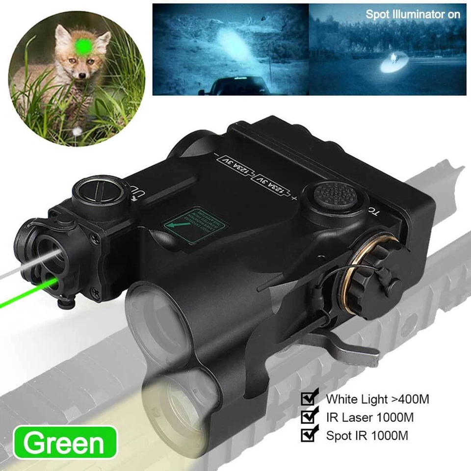 Hunting DBAL-A4 Dual Beam Laser w/ Visible Infrared Green Red Dot Sight QD Rail - Image 2 of 4