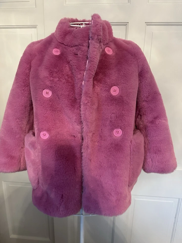 Abrigo rosa sintético Crewcuts para niña Foto 4 de 4