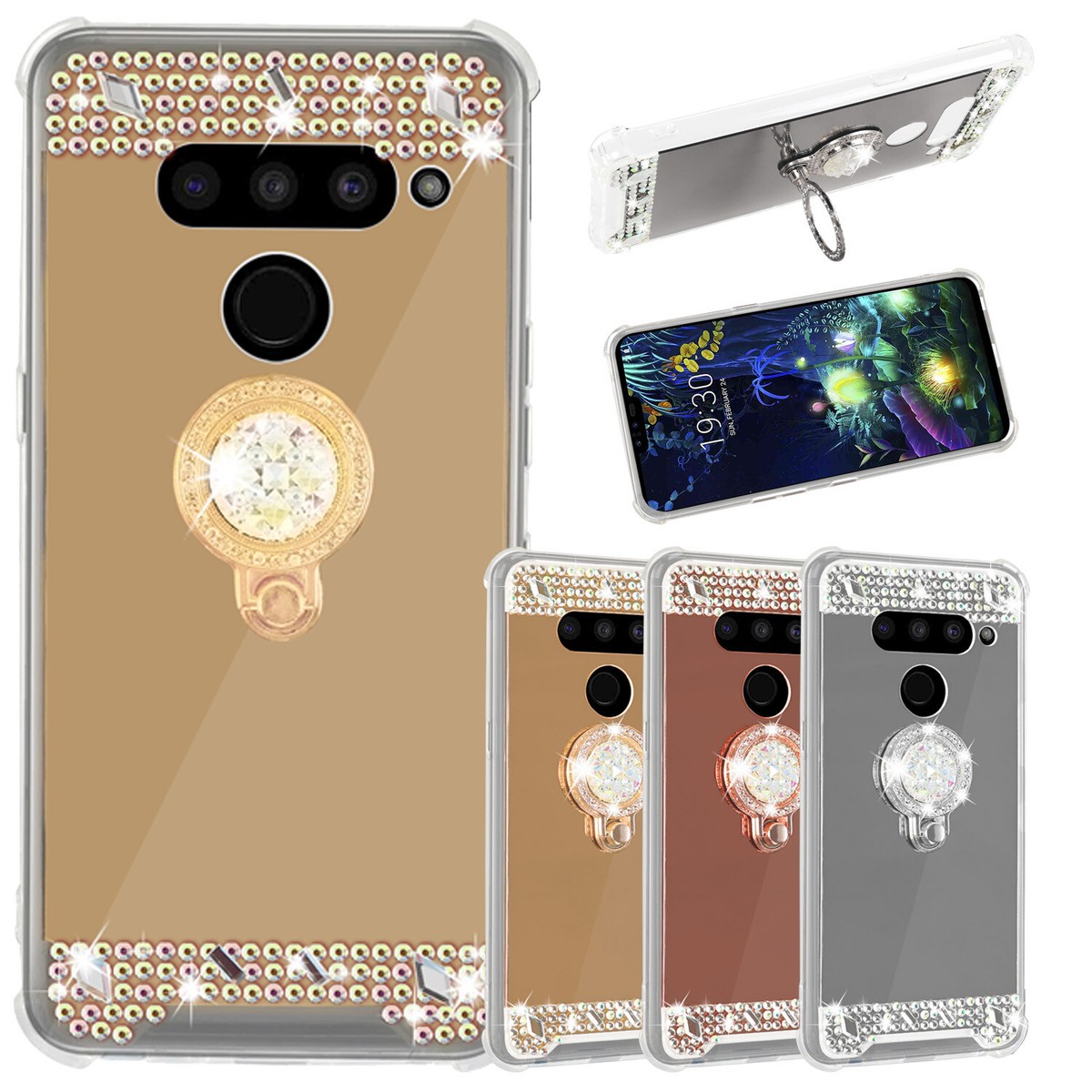 Bling Crystal Glitter Diamond Mirror Phone Case Cover For LG V50 | eBay Bling Crystal Glitter Diamond Mirror Phone Case Cover For LG V50 | eBay
